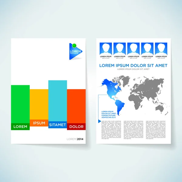 Brochure cover design vector template — Stock Vector