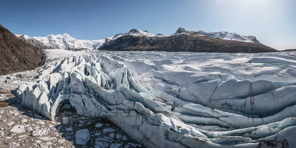 Glaciärstrukturer Sett Från Luften — Stockfoto
