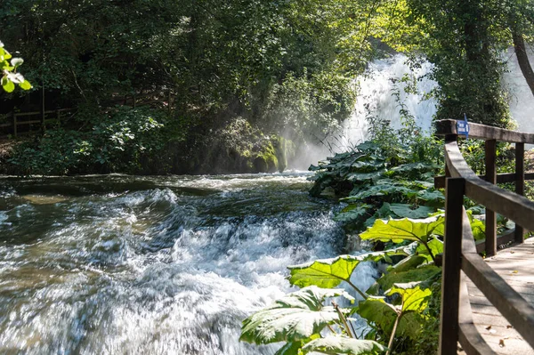 Cascada Causada Por Flujo Agua Derivada Cascada Marmore — Foto de Stock