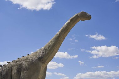 Paleontoloji Müzesi 'ndeki dinozorun kopyası, Castilla La Mancha, İspanya