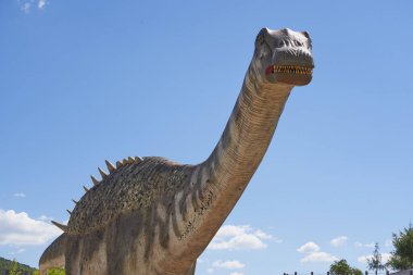 Paleontoloji Müzesi 'ndeki dinozorun kopyası, Castilla La Mancha, İspanya