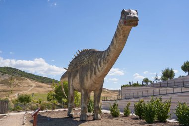 Paleontoloji Müzesi 'ndeki dinozorun kopyası, Castilla La Mancha, İspanya