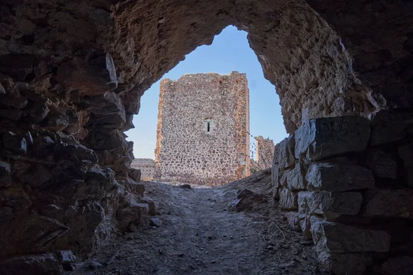Вид Замок Альмонасид Тбедо Кастилья Манча Испания — стоковое фото