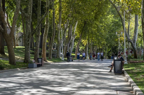 2021 Istanbul Turkije Glhane Park Bosporus — Stockfoto