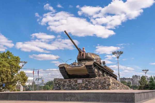 Denkmal Für Panzer Tiraspol Transnistrien — Stockfoto