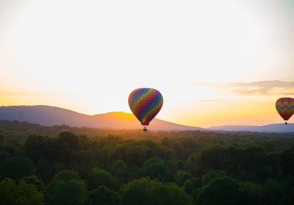 Colorful Hot Air Balloon Sunset New Jersey — Stock Photo, Image