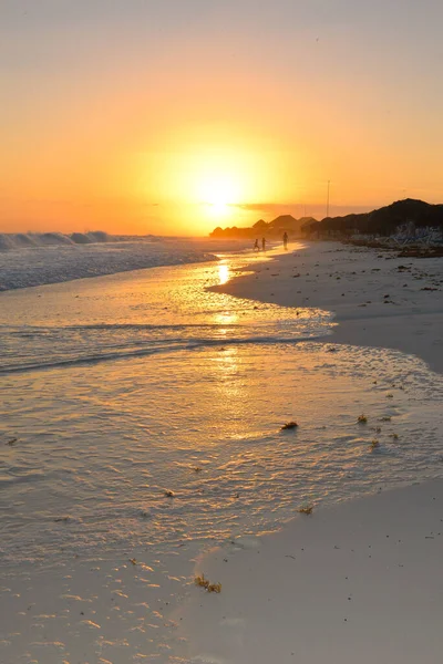 Warm Golden Sunset Glow Beach Cayo Largo Cuba — Stock Photo, Image