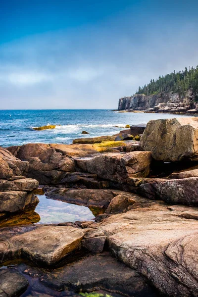 Buraco Trovão Parque Nacional Acadia Maine — Fotografia de Stock