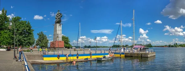 Monumento Aos Primeiros Construtores Navais Kherson Ucrânia — Fotografia de Stock