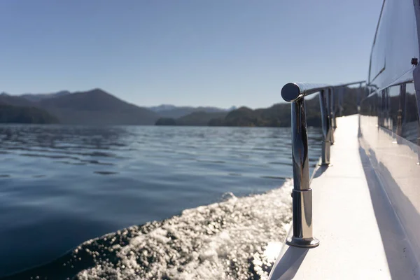 Giro Barca Sul Lago Nahuel Huapi Una Giornata Sole Patagonia — Foto Stock