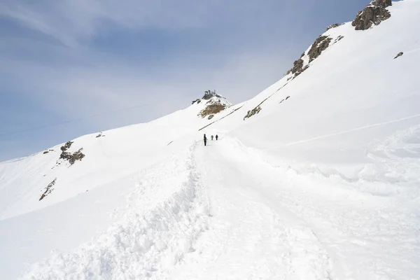 Nieve Blanca Soleada Paisajes Montaña —  Fotos de Stock