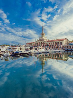 Soçi yazının deniz istasyonu.