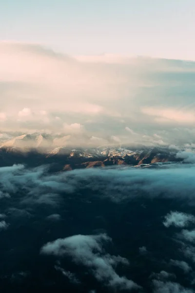Air View Spanish Mountain Range Early Morning — Stock fotografie