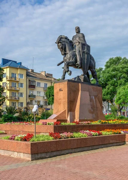 Ternopil Ucraina 2021 Volya Maidan Danylo Halytskyi Monumento Ternopol Ucraina — Foto Stock