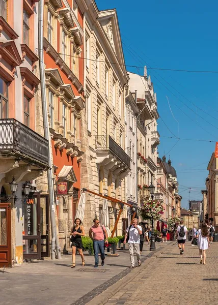 Krakowska Utca Lviv Ukrajna — Stock Fotó