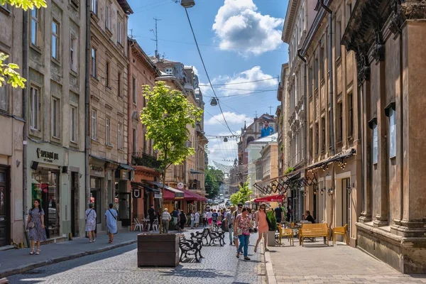 Galizkaja Straße Lviv Ukraine — Stockfoto