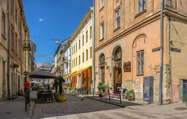 Calle Staroevreyskaya Lviv Ucrania — Foto de Stock