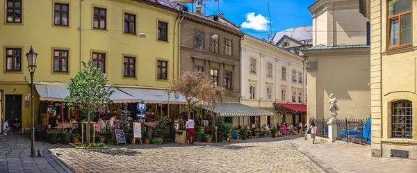 Calle Galitskaya Lviv Ucrania — Foto de Stock