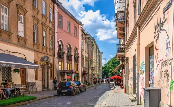 Casco Antiguo Lviv Ucrania — Foto de Stock