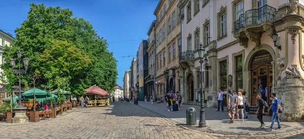Plaza Del Mercado Lviv Ucrania — Foto de Stock