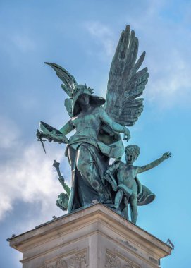 Lviv, Ukrayna 07.07.2021. Solomiya Krushelnytska Lviv Devlet Akademik Tiyatrosu Ukrayna 'da güneşli bir yaz gününde