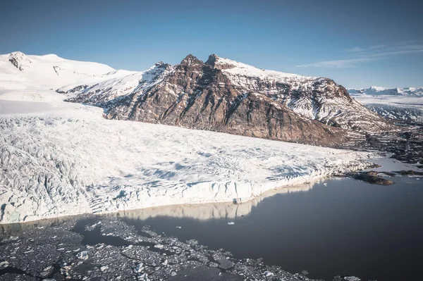 Icelandzie Mrożona Góra Lodowa Lodowiec Natura Podróże — Zdjęcie stockowe
