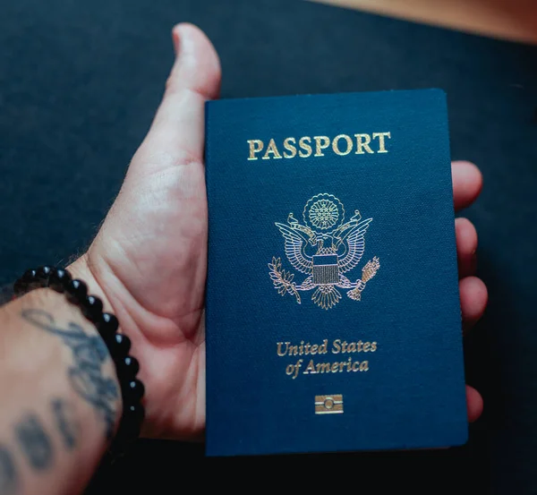 Passaporto Americano Identificazione Viaggio Usa — Foto Stock