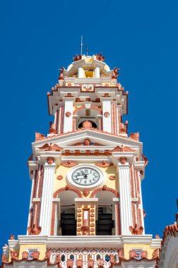 Panormitis 'teki manastır. Symi Dodecanese Adası. Ege Denizi adaları. Yunanistan Avrupa