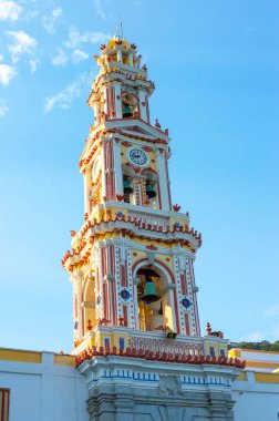 Panormitis 'teki manastır. Symi Dodecanese Adası. Ege Denizi adaları. Yunanistan Avrupa