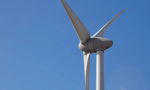 Wind Turbine Close Blue Sky — Stock Photo, Image