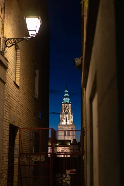 Όμορφη Νυχτερινή Θέα Του Καθεδρικού Ναού Της Santa Maria Στο — Φωτογραφία Αρχείου