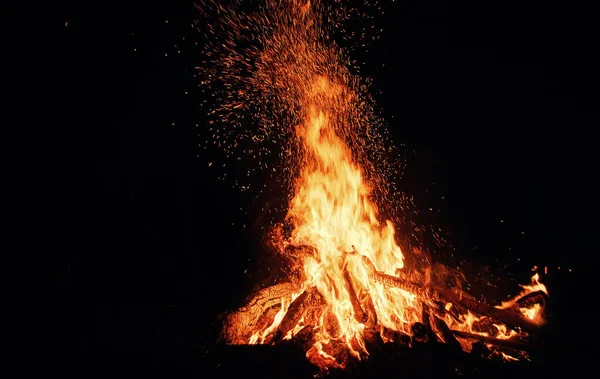 Flammenflocken Kamin — Stockfoto