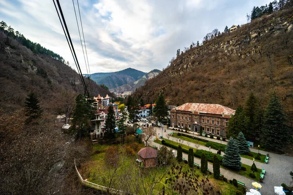 Slavný Park Městském Letovisku Prameny Minerální Vody Borjomi Horách Gruzie — Stock fotografie