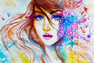 Güney Rüzgarı Suluboya Portre Çizimi