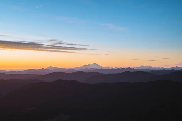 Mount Baker Glowing Sunset — 图库照片