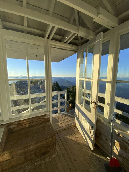 View Out Door Mount Pilchuck Fire Lookout Tower — Photo