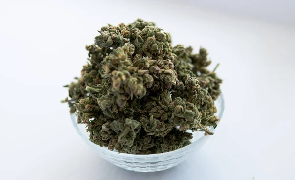 Macro Photo Marijuana Buds Medicinal Elements Marijuana — Stock Photo, Image