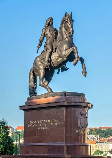 Budapest Ungheria 2021 Statua Equestre Rakoczi Ferenc Budapest Ungheria Una — Foto Stock