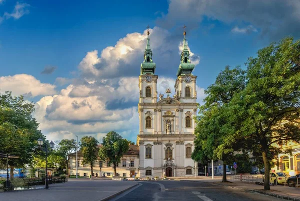 Budapest Hongarije 2021 Kerk Van Anna Boedapest Hongarije Een Zonnige — Stockfoto