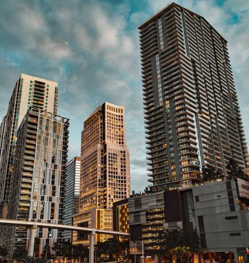 Brickell şehrinin gökdelenleri Miami Florida