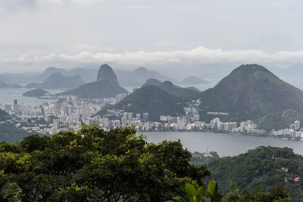 Вид Самый Красивый Зеленый Городской Ландшафт Рио Жанейро Бразилия — стоковое фото