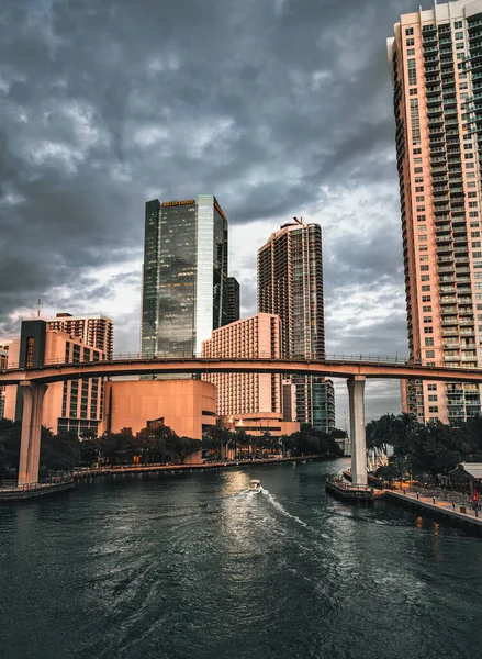 Brickell Miami Florida Морський Панорама Місто — стокове фото