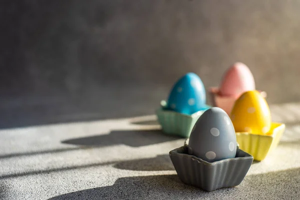 Tarjeta Festiva Pascua Con Huevos — Foto de Stock