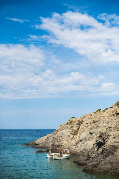 Boats Floating Mediterranean Sea — Stock Photo, Image