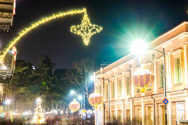 December 2021 Tbilisi Georgia Christmas Decoration Tbilisi City Centre Capital — 图库照片