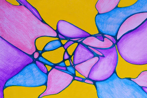 Beautiful Pink Neurographic Pencil Illustration — Stock Photo, Image