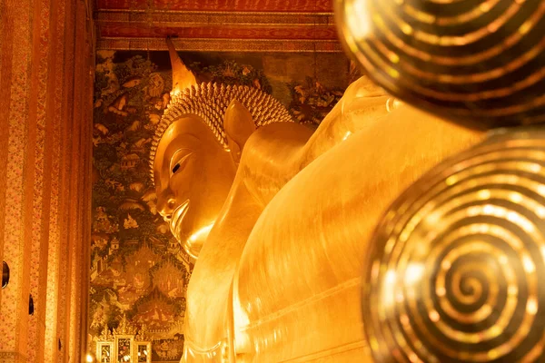 Αναπαύεται Βούδα Γουάτ Μπανγκόκ Ταϊλάνδη — Φωτογραφία Αρχείου