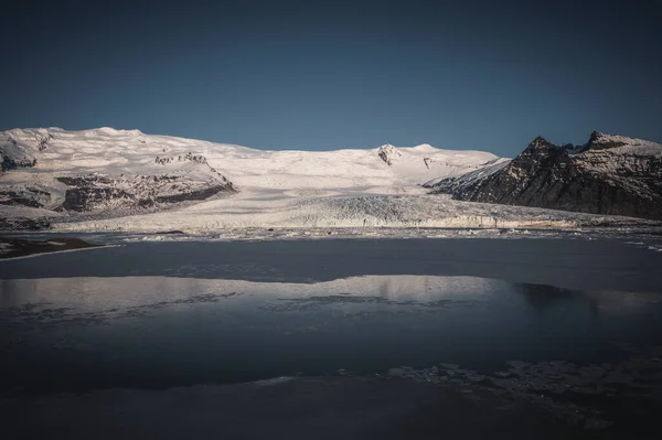 Lake Glacier Moraine Aerial View — Stock Photo, Image