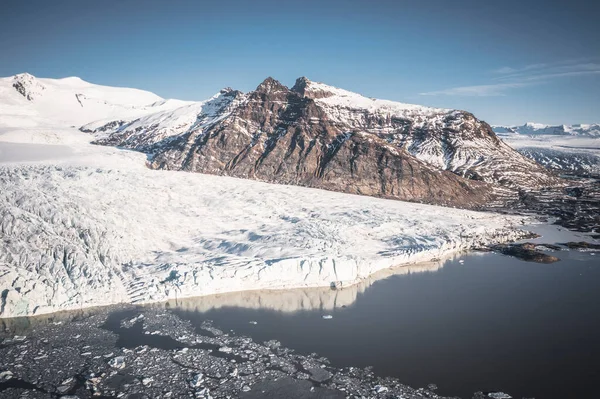 Lago Ghiacciaio Morena Dalla Vista Aerea — Foto Stock