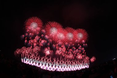 Japonya 'da Akagawa Havai fişek Festivali